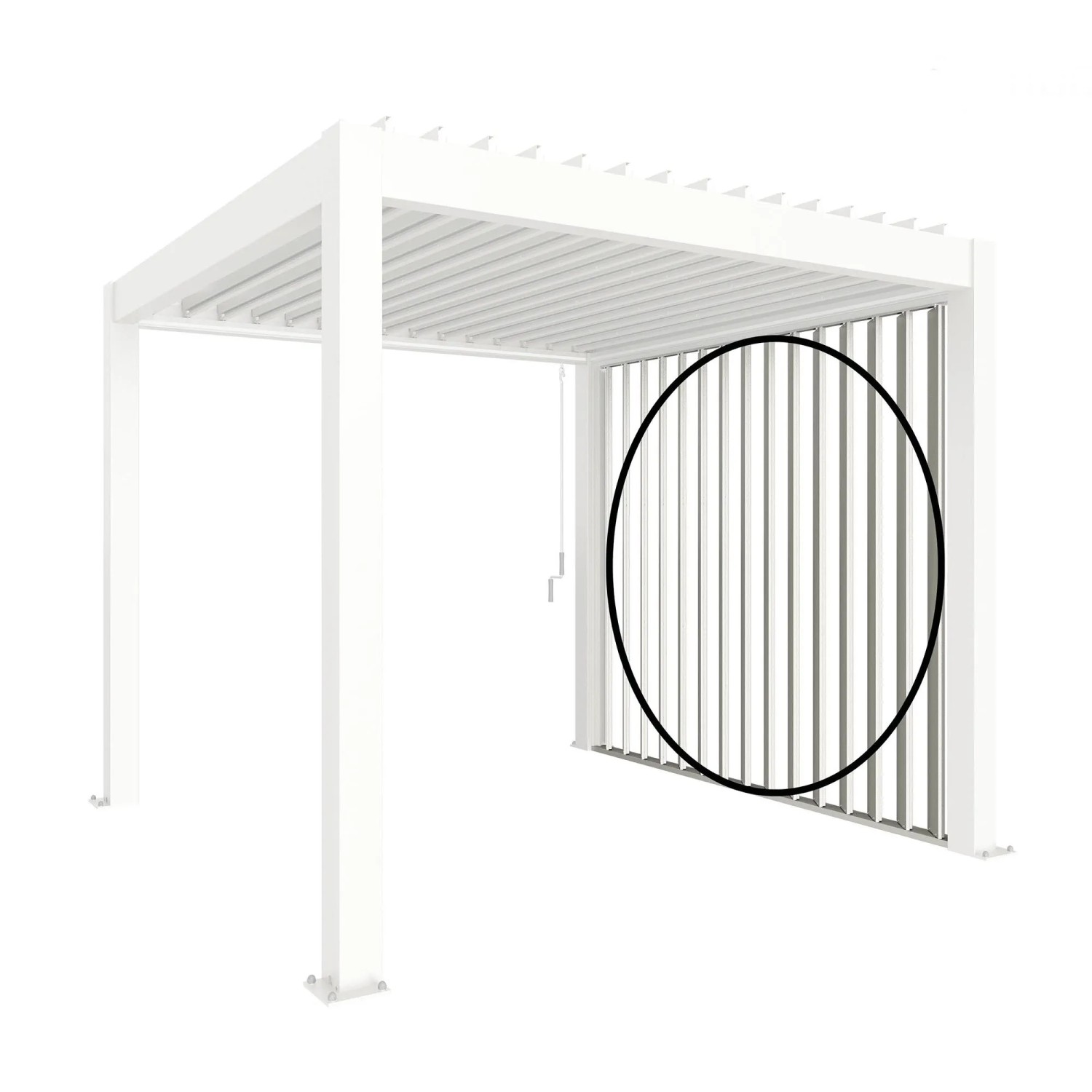Biohort Postranní lamely pro stranu pergoly 2,5 m bílé
