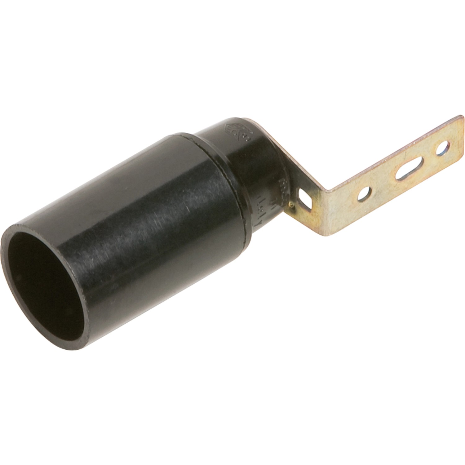 OBI Objímka žárovky E14 černá hladká s úhelníkem