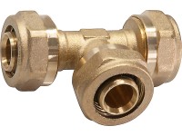 Svěrný T-kus 20 mm x 16 mm x 20 mm mosaz Svěrný T-kus 20 mm x 16 mm x 20 mm mosaz