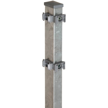 Floraworld Rohový plotový sloupek s upínacími deskami pozink 6 x 4 x 260 cm