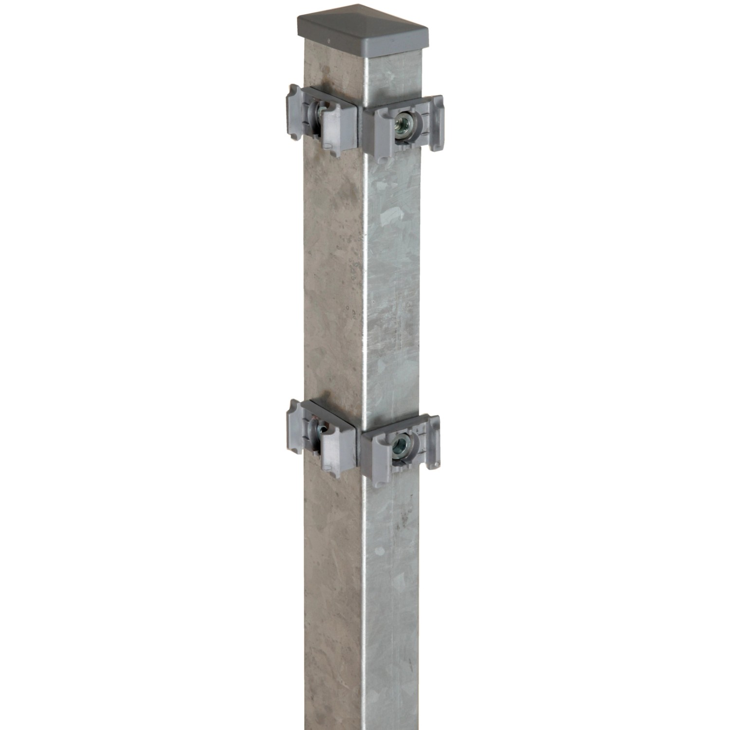 Floraworld Rohový plotový sloupek s upínacími deskami pozink 6 x 4 x 140 cm