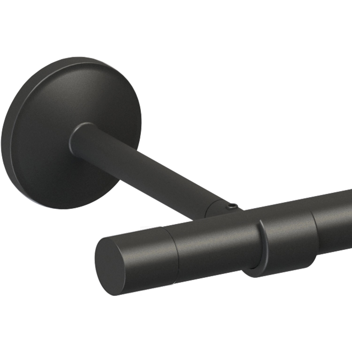 Koncovka záclonové tyče, válcovitá, černá, 2 ks, pr. 19 mm