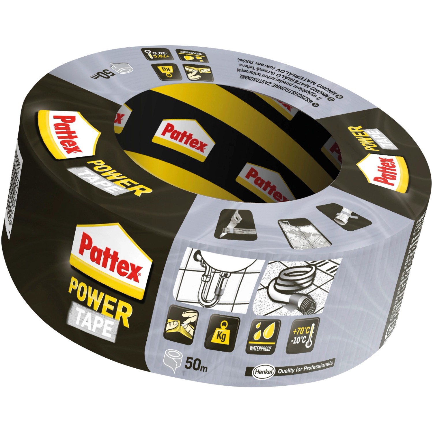 Pattex Montážní lepicí páska POWER TAPE stříbrná 50 m