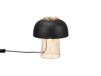 REALITY Stolní lampa PUNCH černá matná 1 x E27 max. 25 W, pr. 25 x 28 cm