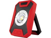 Pracovní LED svítilna Flood 10 W s powerbankou včetně USB kabelu černo-červená