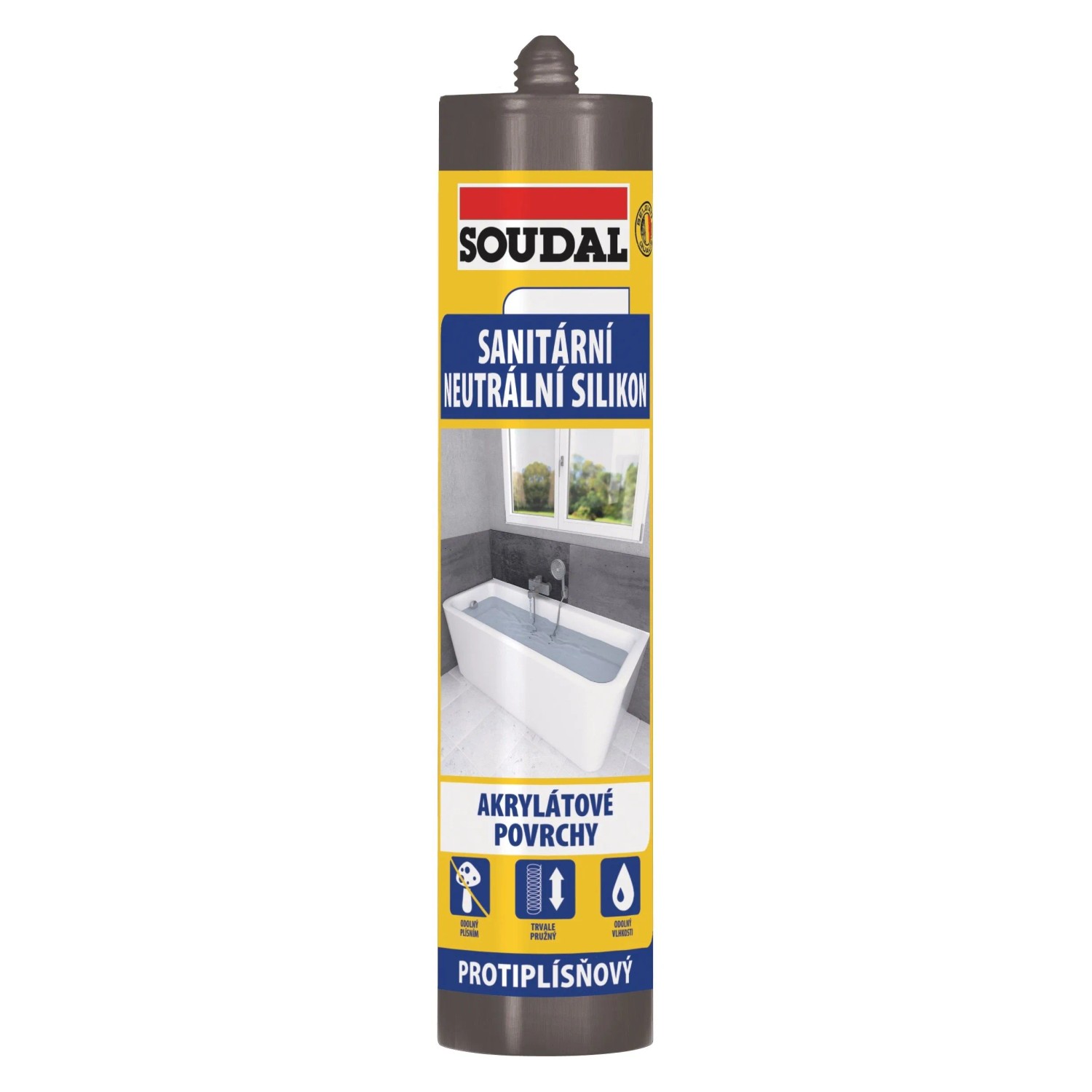 SOUDAL Sanitární neutrální silikon transparentní 280 ml
