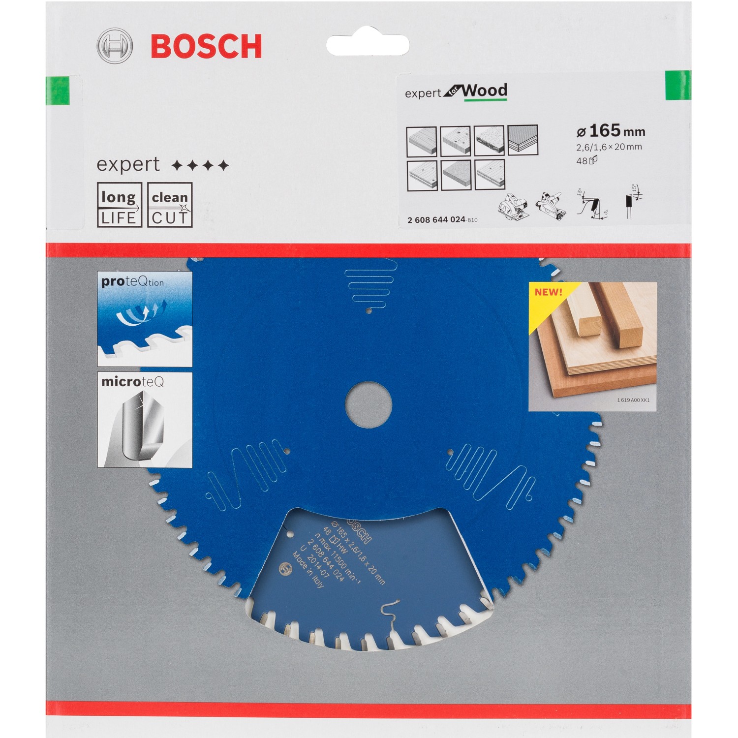 Bosch Pilový kotouč Expert for Wood pr. 165 x 20 mm