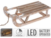 Vánoční dekorace sáně s LED osvětlením, 50 x 24 x 16,5 cm