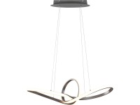 Závěsné LED svítidlo Sansa 28 W 3 200 lm s regulací jasu nikl matný