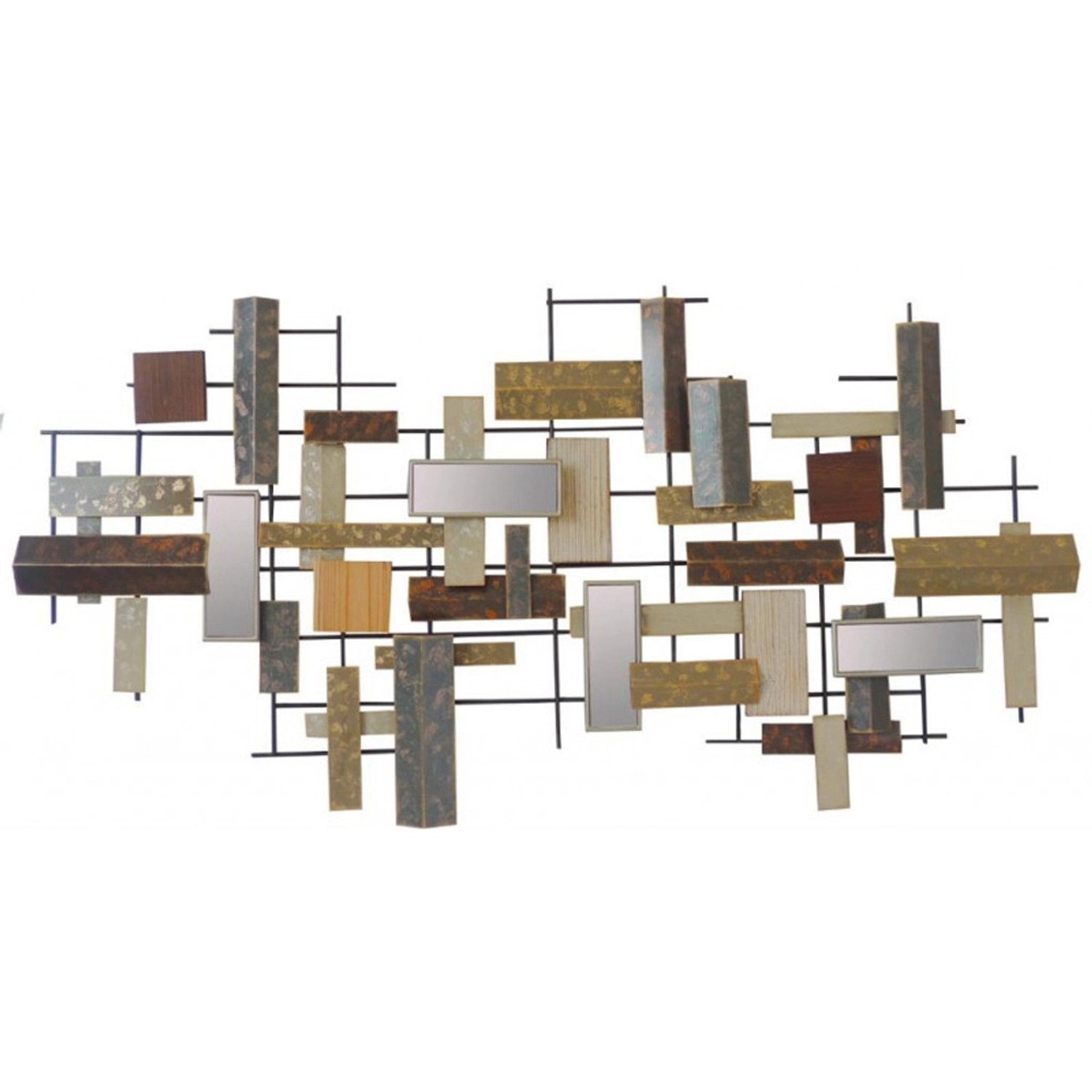 FALC Nástěnná kovová 3D dekorace 134 x 68 x 6 cm