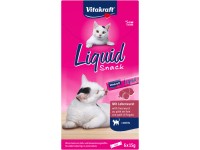Vitakraft Pochoutka pro kočky Liquid Snack játrovka s biotinem, 6 x 15 g