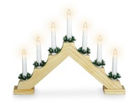 Obloukový svícen dřevěný 7 světel