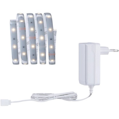 MaxLED 250 Základní sada teplá bílá 2700K, IP44, 6W 230/24V 24VA, stříb. 1,5 m