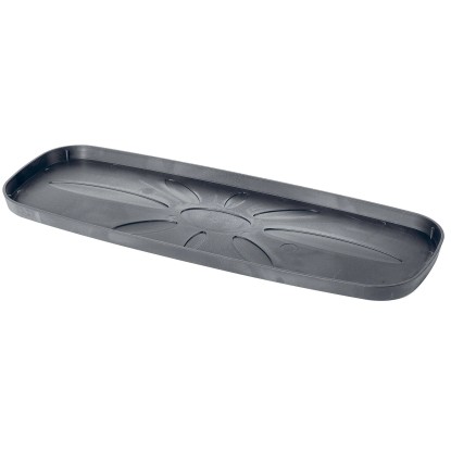 Deroma Miska pod truhlík Origin Rectangular Saucer, šedá, 48 x 17,2 cm