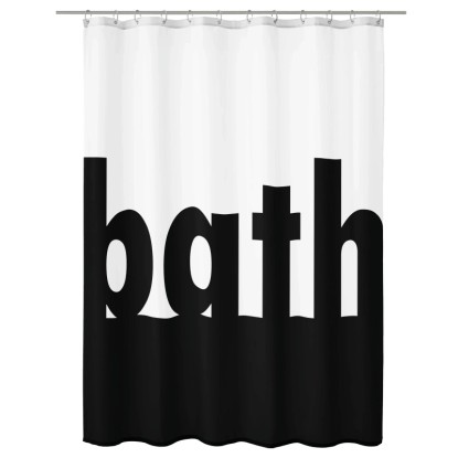 Kleine Wolke Sprchový závěs Bath černo-bílý 180 x 200 cm