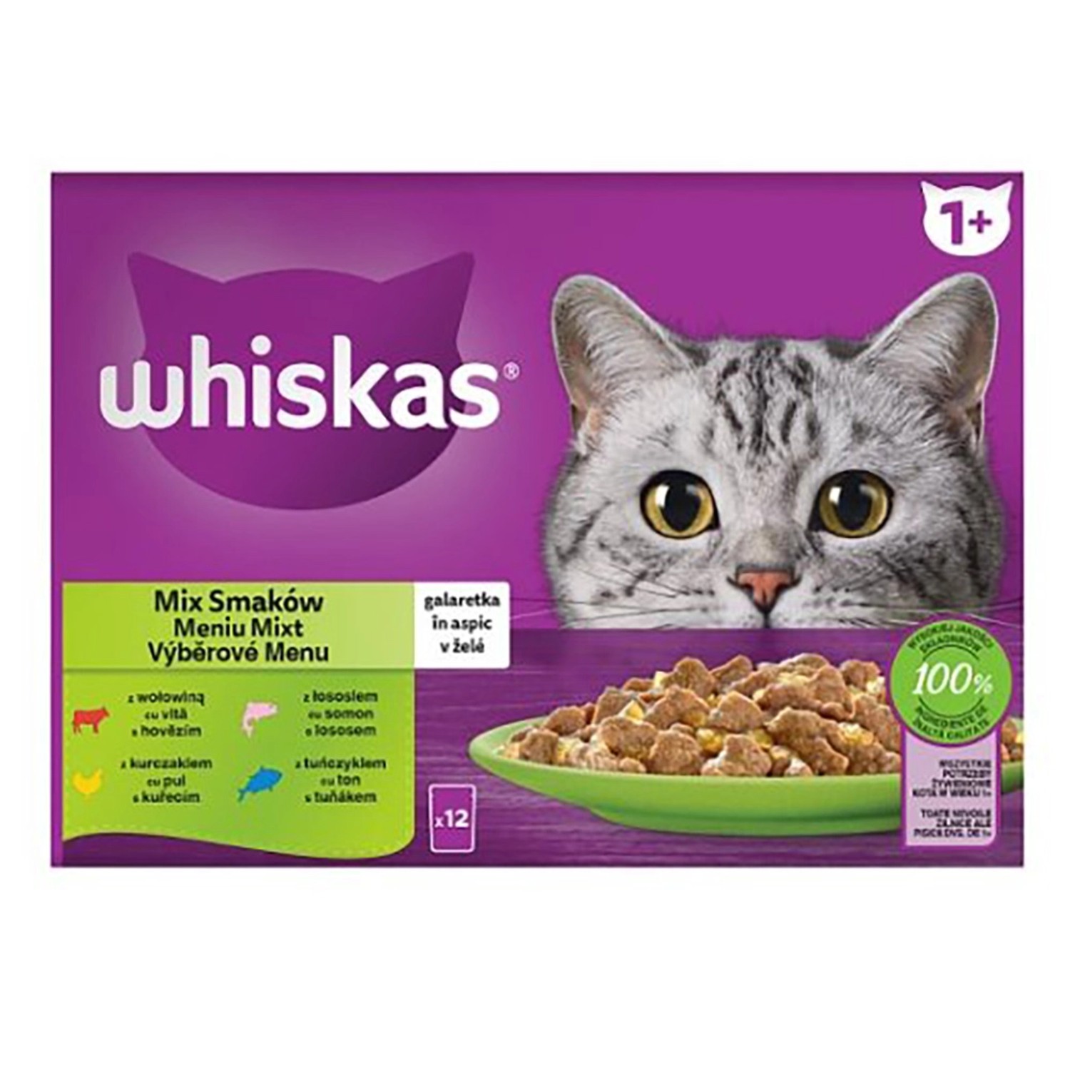 Whiskas kaps. Core mix výběr v želé 12x100g