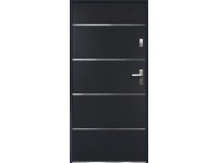 O.K. DOORS Ocelové vchodové dveře ATENA P55 antracitové 80 L