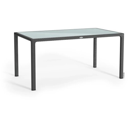 Lechuza Zahradní jídelní stůl se skleněnou deskou, granitová, 160 x 90 cm