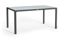 Lechuza Zahradní jídelní stůl se skleněnou deskou, granitová, 160 x 90 cm