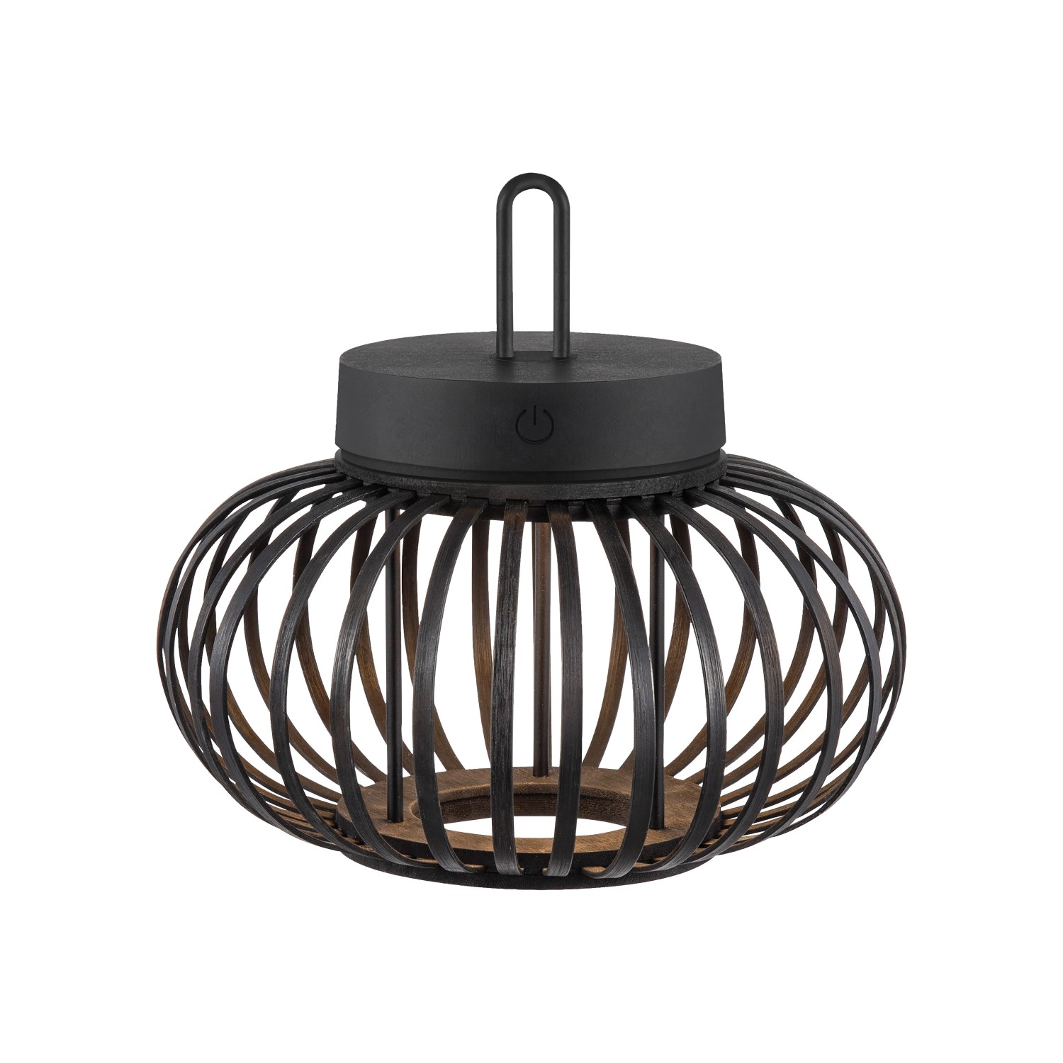 Just Light. Nabíjecí závěsné/stolní LED svítidlo Akuba IP44 černá pr. 25 x 22 cm