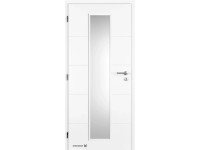 Doornite Dveře profilované Quatro Linea sklo, bílé, 80 L Doornite Dveře profilované Quatro Linea sklo, bílé, 80 L