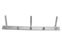 Háčková lišta kovová přírodní matná vzdálenost otvorů 116 mm x 208 mm