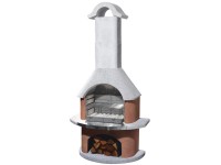 Buschbeck Zahradní grilovací krb Davos, terakota/bílá, 110 x 65 x 210 cm Buschbeck Zahradní grilovací krb Davos, terakota/bílá, 110 x 65 x 210 cm