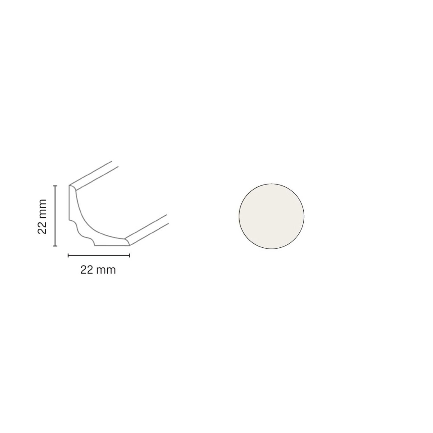 Döllken Profiles Profil pro začištění koutů HK 22/22 1137 bílý 22x22x2500 mm