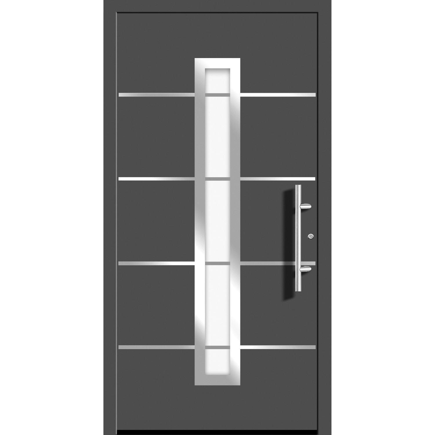 Splendoor Hliníkové vchodové dveře Moderno M420/P, antracitová metalíza, 110 P