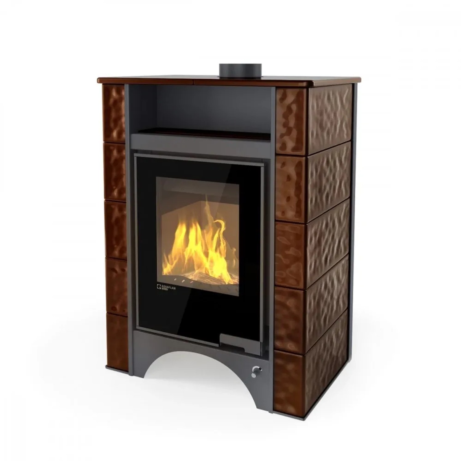 HS Flamingo Kachlová kamna AQUAFLAM VARIO PERU 11/5kW hnědá 739x619x1023mm