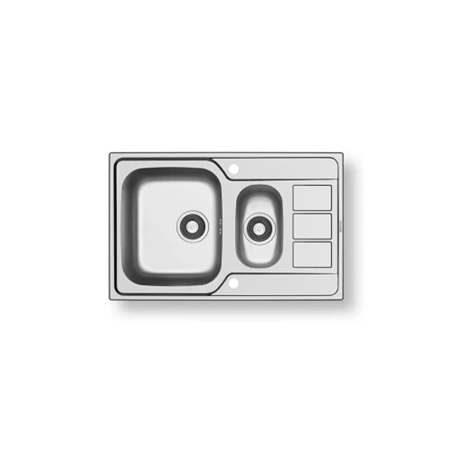 PYRAMIS Nerezový dřez ATHENA EXTRA 79 x 50 cm