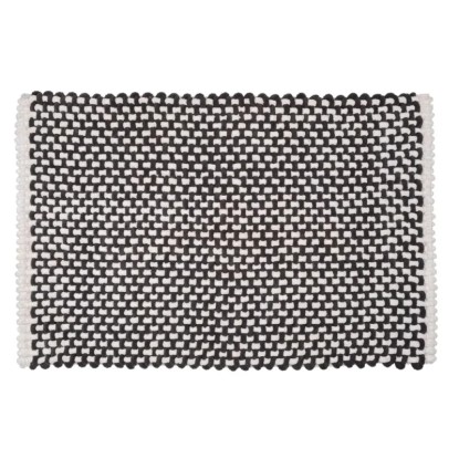 Wenko Koupelnová předložka Covelo, bílá/antracitová, 50 x 80 cm