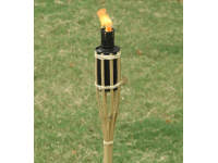 Louč bambusová s černou nádobkou 60 cm