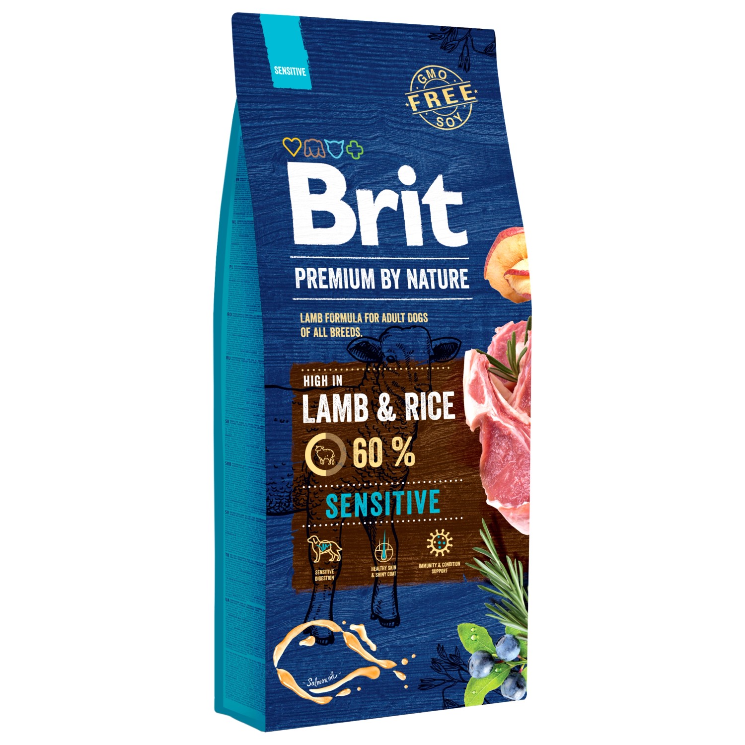 Brit Granule pro psy Premium by Nature SENSITIVE s jehněčím a rýží 15 kg