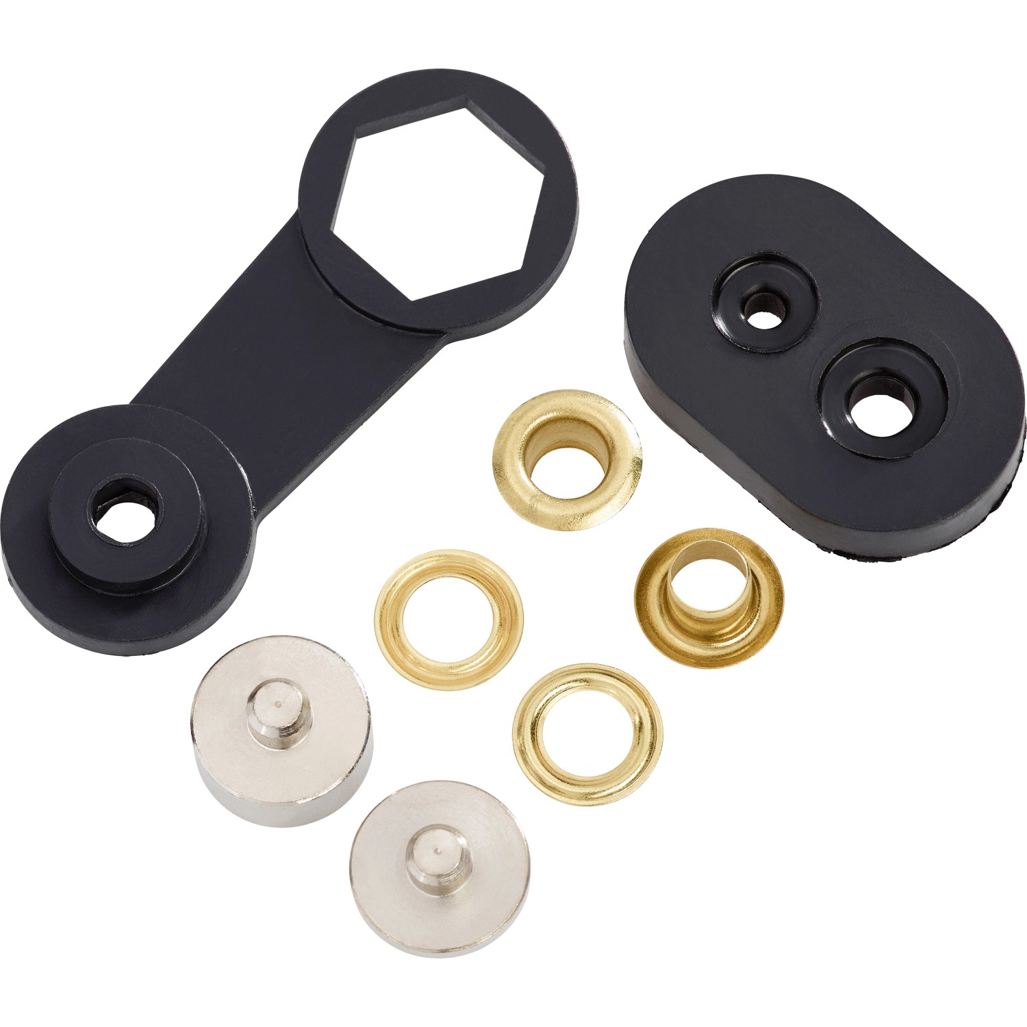 Sada ok pro lanková táhla, žlutá, mosaz, pr. 15 mm