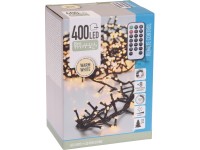 Koopman LED světelný řetěz 400x LED teplá bílá, IP44, černý, 11 m