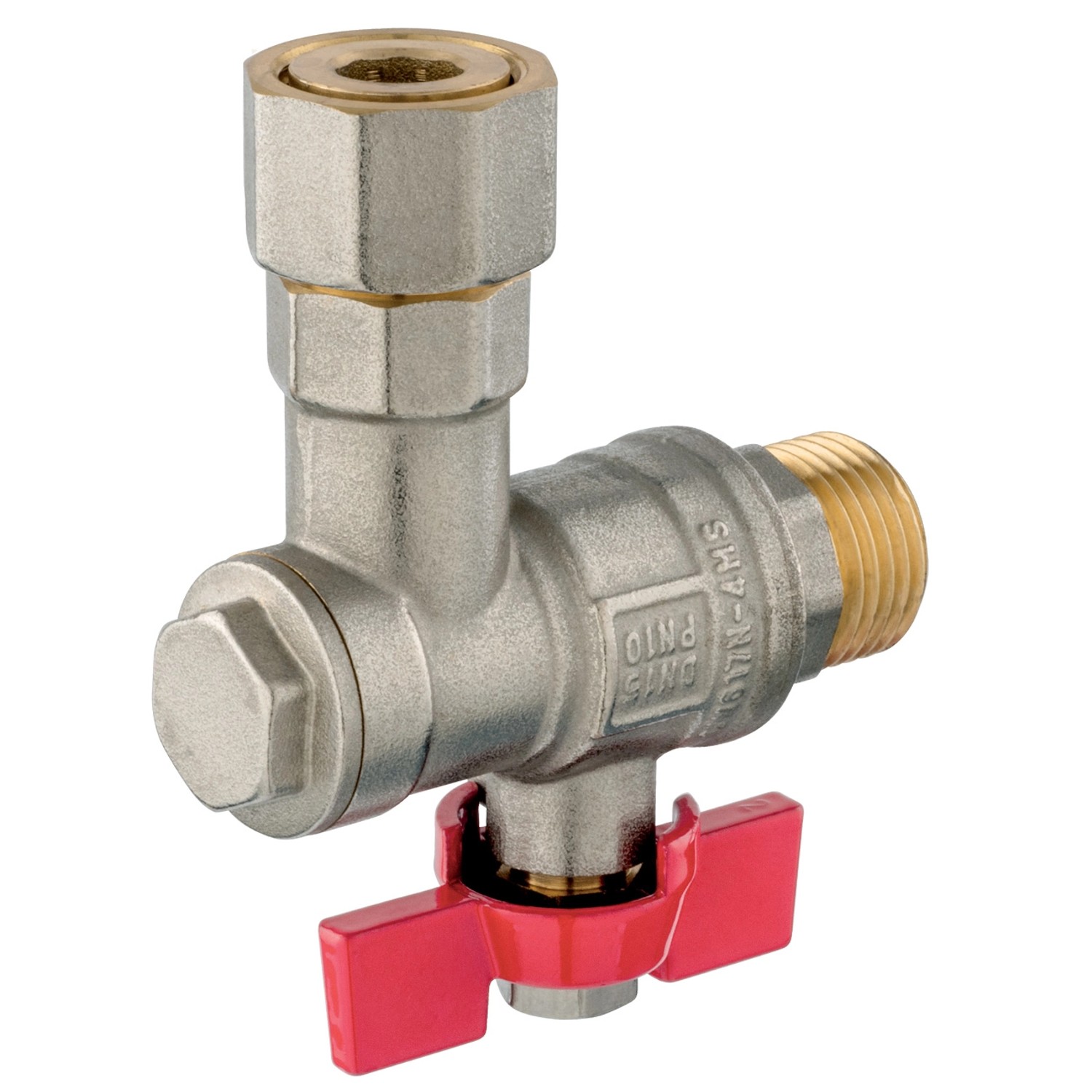 Ferro Rohový kulový kohout KFMF1SGK s filtrem, ke kotlům 1/2"