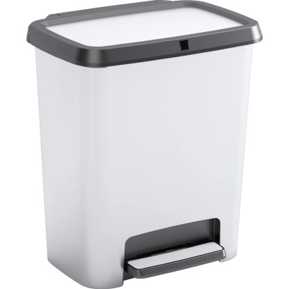 Kis Nášlapný odpadkový koš Compatta Recycling, bílá, 2 x 12 l