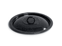 Smaltovaná poklice na hrnec na guláš, tmavě modrá, 10 l, pr. 32 cm