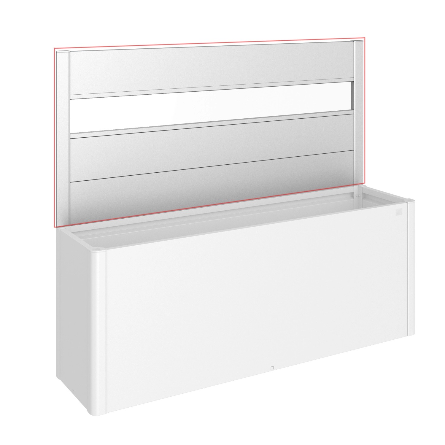 Biohort Zástěna pro záhony vyvýš. se sklem pro stranu 4 m stříbrná