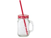 Sklenice na limonádu s brčkem, 0,5 l