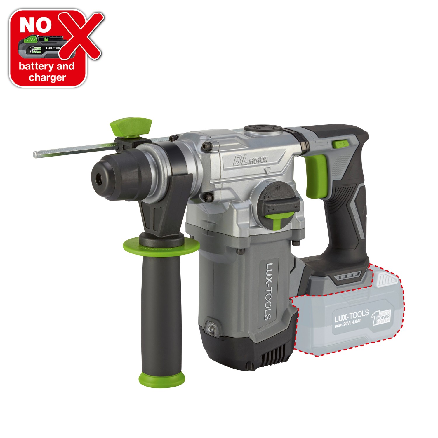 LUX-TOOLS 1 PowerSystem Aku vrtací kladivo A-BH-20 B Solo