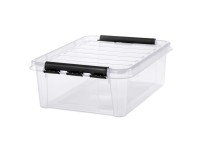 SmartStore Skladovací box Classic s víkem, transparentní, 39 x 50 x 18 cm, 20 l