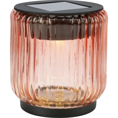 Solární dekorativní LED svítidlo, korálová, pr. 8 x 9 cm