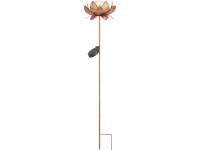 Dekorativní solární LED zápich květina, měděná, IP44, 90 cm