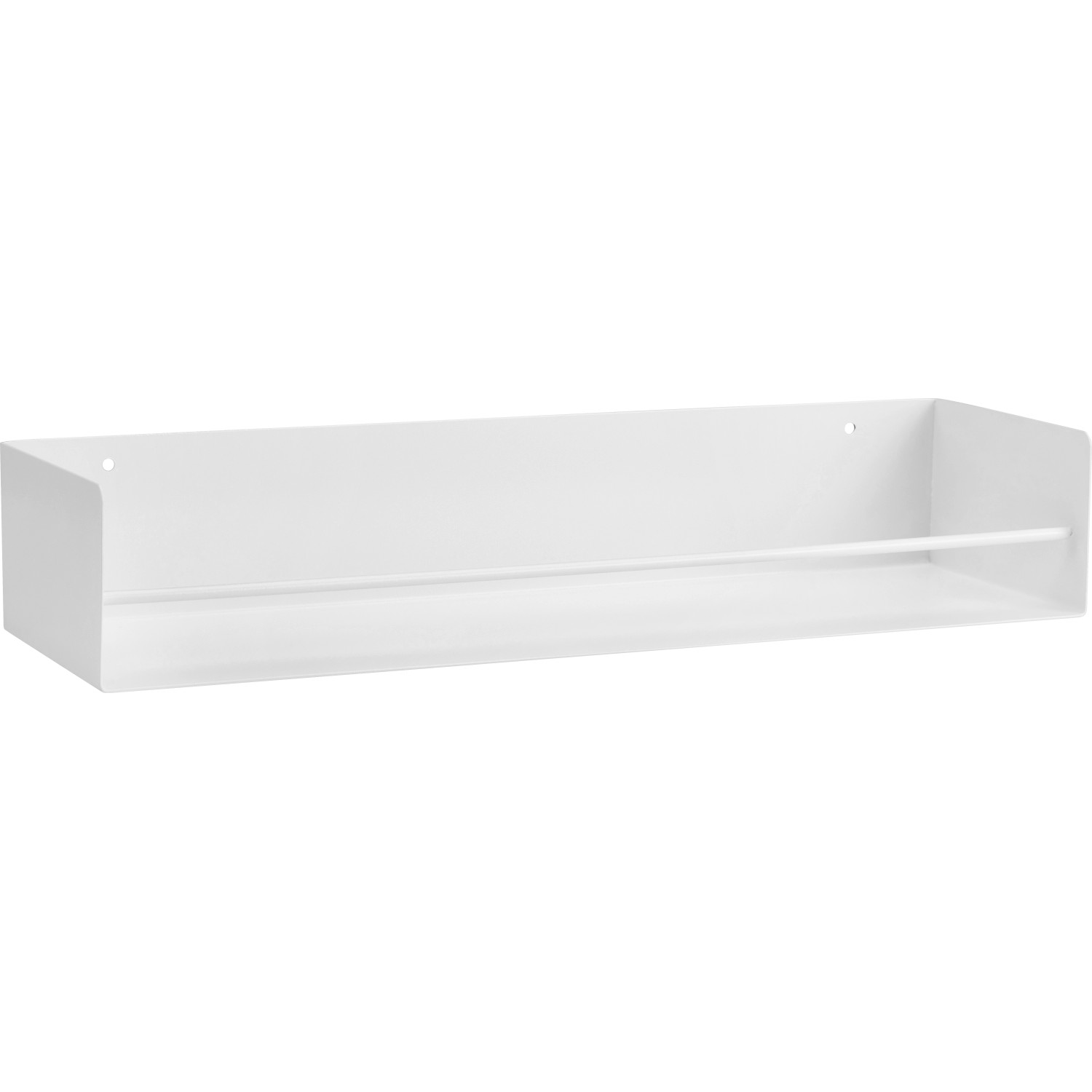 Kovový regál Kenn bílý matný, 7 x 40 x 12 cm