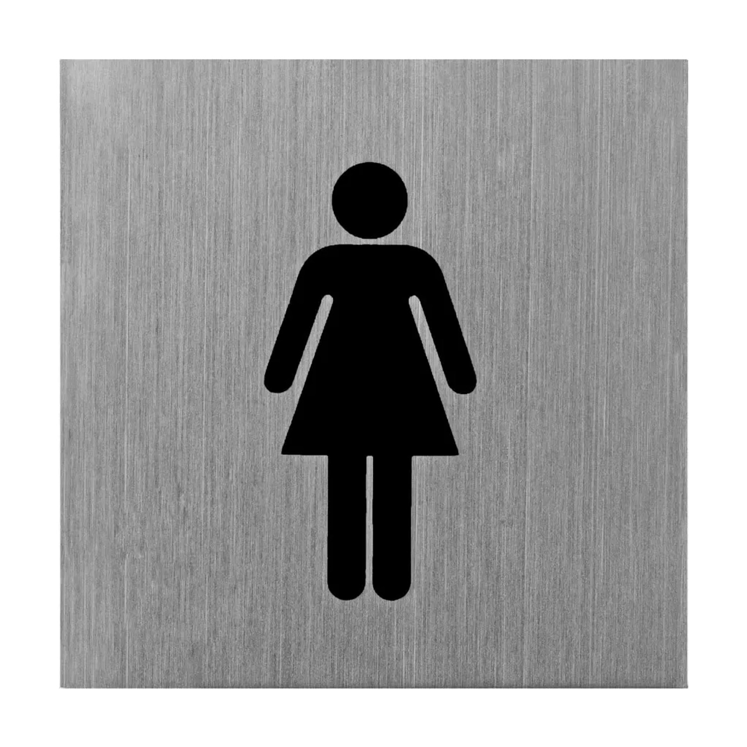 Walteco Označení dveří "WC ženy" nerez samolepicí, 60 x 60 mm