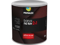 PRIMALEX Syntetická barva na kov 2v1 šedá tmavá, 0,75 l