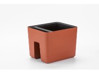 Plastia Samozavlažovací truhlík na zábradlí Berberis terakota 24 x 30 x 26 cm