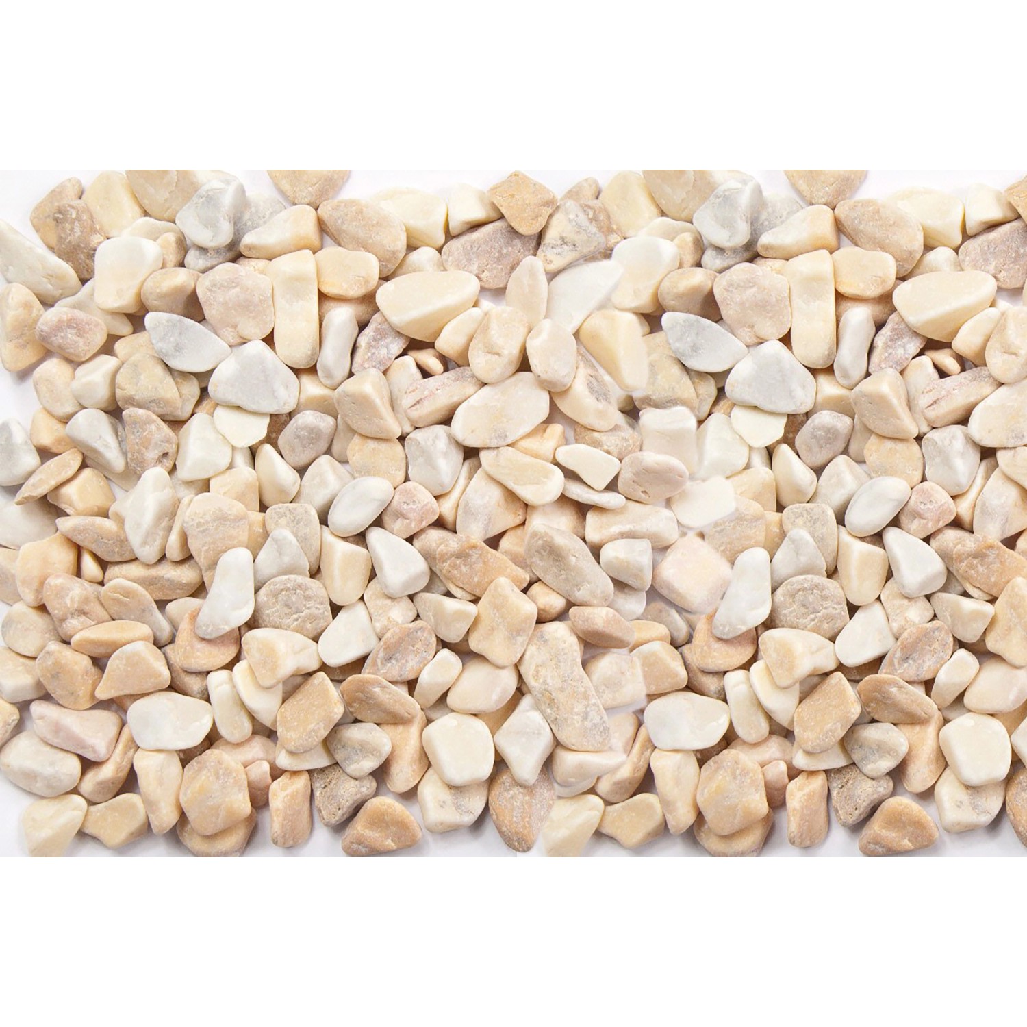 Mramorové okrasné oblázky sienská žlutá 15-25 mm 25 kg PE pytel